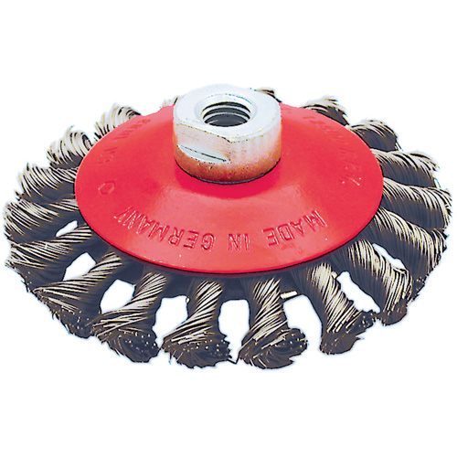 BK4520T Knot Twisted Conical Wheel, 4-1/2" Dia., 0.02" Fill, 5/8"-11 Arbor Oxymax Inc