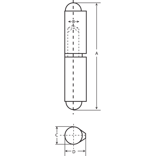 2-Piece Weld-On Hinges Oxymax Inc