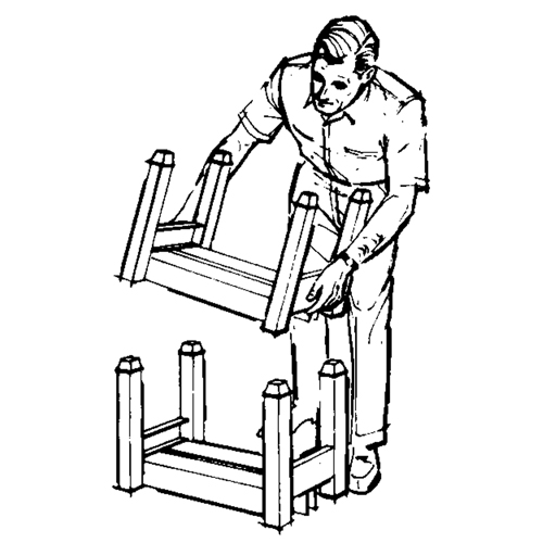 Portable Stacking Racks, 12" W x 16" D, 2500 lbs. Capacity Oxymax Inc