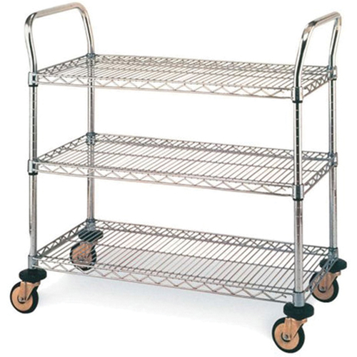 Chariots utilitaires standards, Acier inoxydable, 18" x 39" x 30", Capacit&eacute; 500 lb Oxymax Inc