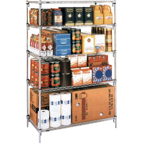 Super Adjustable Super Erecta Shelf&reg;, Add-On Kit, 5 Tiers, 36" W x 86-5/8" H x 24" D Oxymax Inc