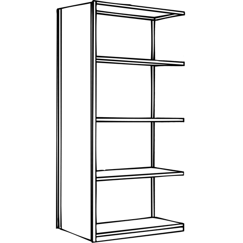Interlok Shelving Unit, Steel, Boltless, 800 lbs. Capacity, 36" W x 100" H x 24" D Oxymax Inc