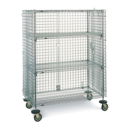 Wire Shelf Cart, Chrome Plated, 21-1/2" x 68-1/2" x 40", 500 lbs. Capacity Oxymax Inc