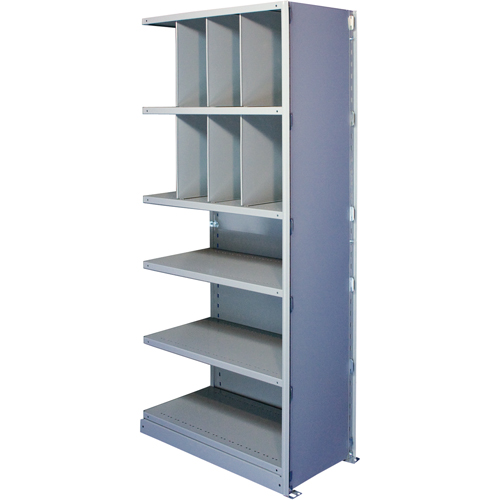 Interlok Shelving Unit, Steel, Boltless, 800 lbs. Capacity, 36" W x 88" H x 12" D Oxymax Inc
