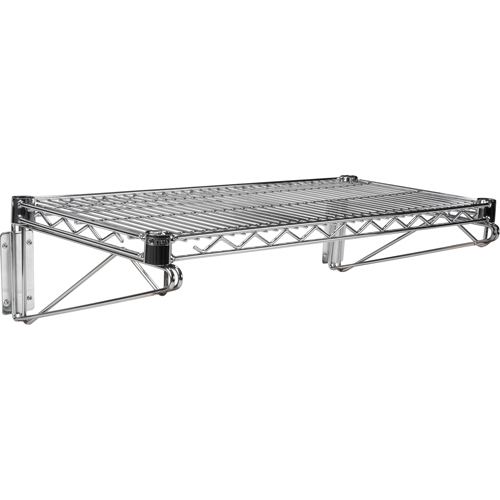 Wall Mount Wire Shelving Kit, Single Bracket, 200 lbs. Capacity, 14" D Oxymax Inc