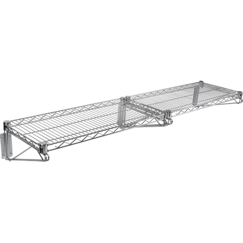Wall Mount Wire Shelving Kit, Double Bracket, 200 lbs. Capacity, 14" D Oxymax Inc