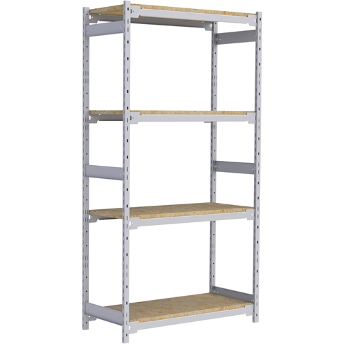&eacute;tag&egrave;re-classeur de grande largeur, Acier, 4 Tablettes, 42" la x 18" p x 84" h Oxymax Inc