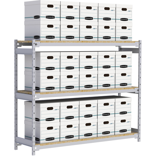 &eacute;tag&egrave;re-classeur de grande largeur, Acier, 3 Tablettes, 72" la x 18" p x 60" h Oxymax Inc