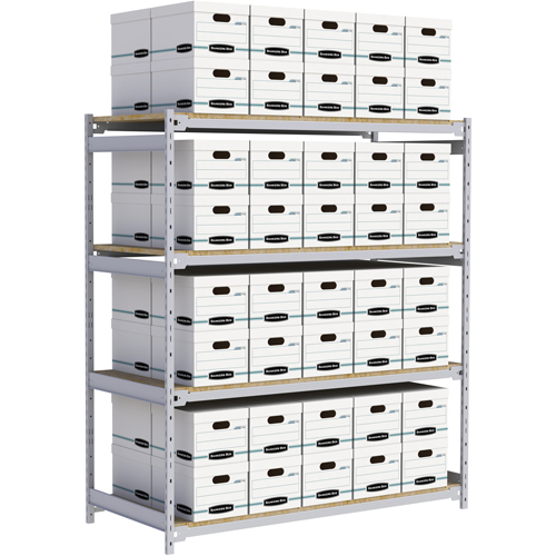 Wide Span Record Storage Shelving, Steel, 4 Shelves, 72" W x 32" D x 84" H Oxymax Inc