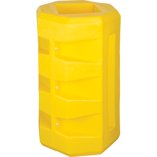 Column Protectors, 8-1/4" x 10-1/4" Inside Opening, 23-1/2" L x 23-1/2" W x 39-1/2" H, Yellow Oxymax Inc