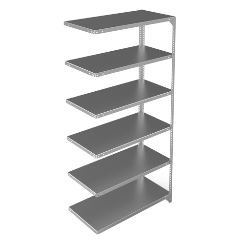 &eacute;l&eacute;ment de rayonnage, Acier galvanis&eacute;, Montant &agrave; fente, Capacit&eacute; 400 lb, 36" la x 72" h x 18" p Oxymax Inc