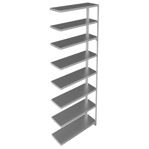 &eacute;l&eacute;ment de rayonnage, Acier galvanis&eacute;, Montant &agrave; fente, Capacit&eacute; 400 lb, 36" la x 96" h x 12" p Oxymax Inc