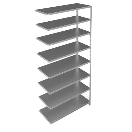 &eacute;l&eacute;ment de rayonnage, Acier galvanis&eacute;, Montant &agrave; fente, Capacit&eacute; 275 lb, 48" la x 96" h x 18" p Oxymax Inc