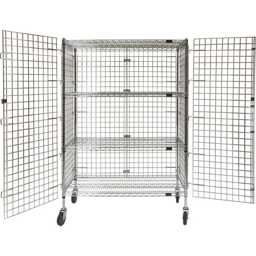 Chariot de s&eacute;curit&eacute;, Chrom&eacute;, 48" x 69" x 24", Capacit&eacute; 500 lb Oxymax Inc