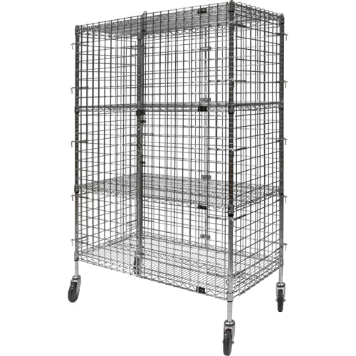 Chariot de s&eacute;curit&eacute;, Chrom&eacute;, 48" x 69" x 24", Capacit&eacute; 500 lb Oxymax Inc
