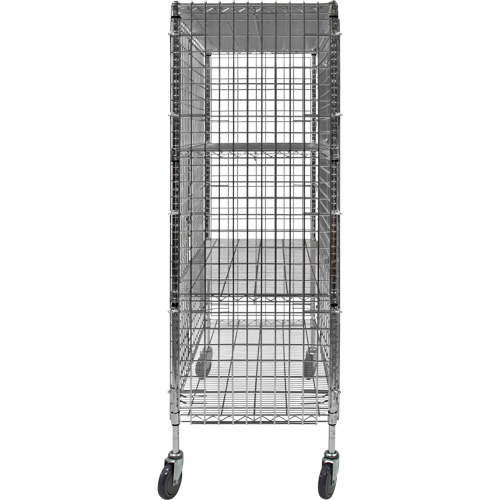 Chariot de s&eacute;curit&eacute;, Chrom&eacute;, 48" x 69" x 24", Capacit&eacute; 500 lb Oxymax Inc