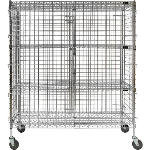 Chariot de s&eacute;curit&eacute;, Chrom&eacute;, 60" x 69" x 24", Capacit&eacute; 500 lb Oxymax Inc