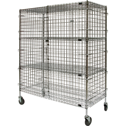 Chariot de s&eacute;curit&eacute;, Chrom&eacute;, 60" x 69" x 24", Capacit&eacute; 500 lb Oxymax Inc