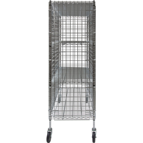 Chariot de s&eacute;curit&eacute;, Chrom&eacute;, 60" x 69" x 24", Capacit&eacute; 500 lb Oxymax Inc