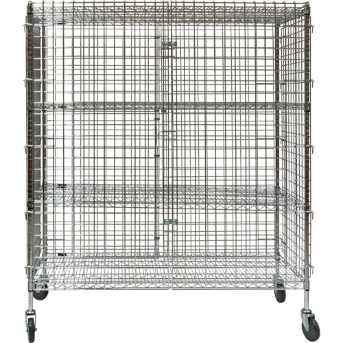 Chariot de s&eacute;curit&eacute;, Chrom&eacute;, 60" x 69" x 24", Capacit&eacute; 500 lb Oxymax Inc