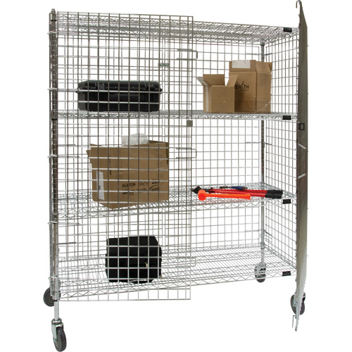 Chariot de s&eacute;curit&eacute;, Chrom&eacute;, 60" x 69" x 24", Capacit&eacute; 500 lb Oxymax Inc
