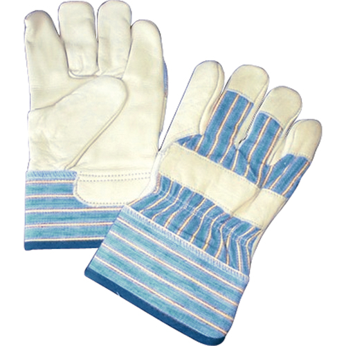Lined Gloves, One Size, Grain Cowhide Palm, Cotton Fleece Inner Lining Oxymax Inc