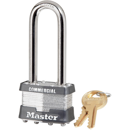 Commercial Padlock, Silver, Keyed Different, Laminated Steel, 1-3/4" Width Oxymax Inc