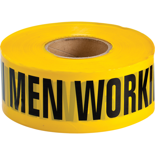 Rubans pour barricades, Anglais, 3" la x 1000' lo, 3,5 mils, Noir sur jaune Oxymax Inc