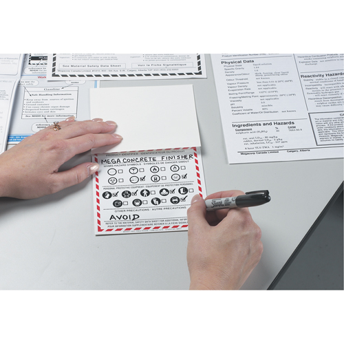&eacute;tiquettes SIMDUT fabriqu&eacute;es sur place, Vinyle, Feuille, 5" lo x 5" la Oxymax Inc