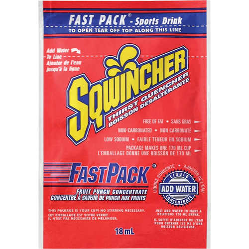 Sqwincher&reg; Rehydration Drink Fast Pack&reg;, Single Serve, Fruit Punch Oxymax Inc