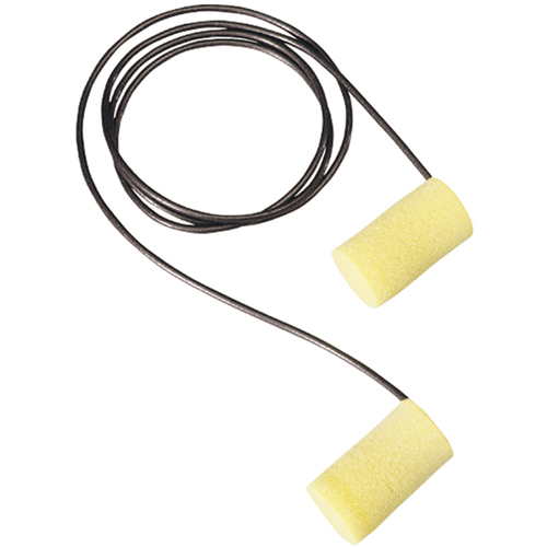 E-A-Rsoft Yellow Neons  Metal Detectable Earplugs, Corded, Large, Bulk - Polybag, 33 NRR dB Oxymax Inc