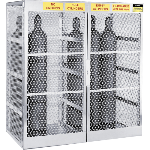 Armoires en aluminium pour bouteilles GPL, nbre de bouteilles: 20, 60" , 32" , 65" , Argent Oxymax Inc