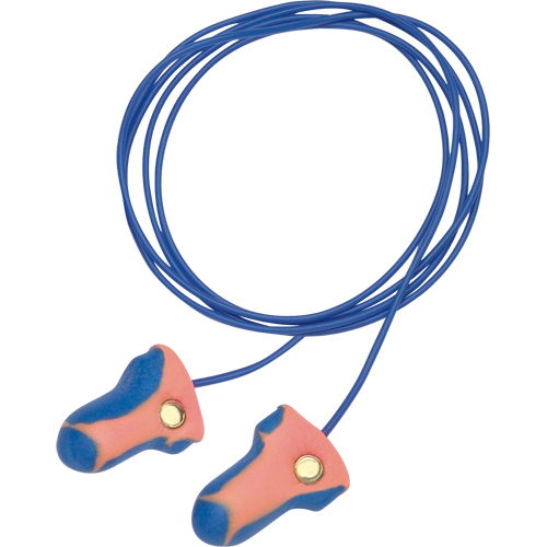 Bouchons d'oreilles d&eacute;tectables jetables Laser-Trak de Howard Leight, Paire - Sac en poly, Avec cordon Oxymax Inc