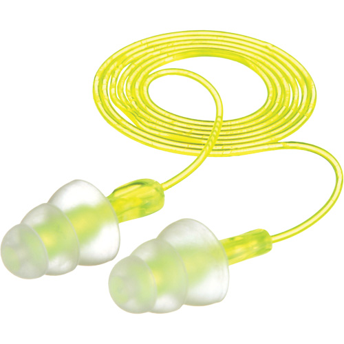 Bouchons d'oreilles r&eacute;utilisables &agrave; trois brides E-A-R, Avec cordon, Vrac - Sac en poly, 26 dB NRR, Taille unique Oxymax Inc