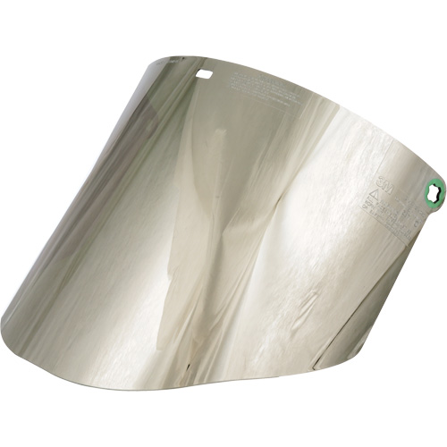 Molded Faceshield Window, Polycarbonate, Green Tint Oxymax Inc