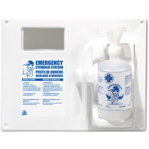 Poste de douche oculaire - Poste simple a/bouteille vide Oxymax Inc