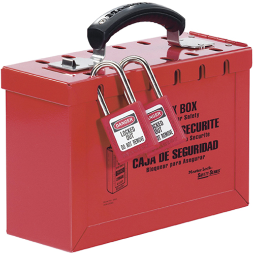 Latch Tight Portable Group Lock Box, Red Oxymax Inc