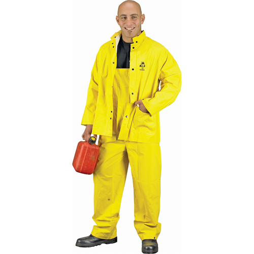 Lightweight Flame Retardant Rainsuit, Large, High Visibility Yellow Oxymax Inc