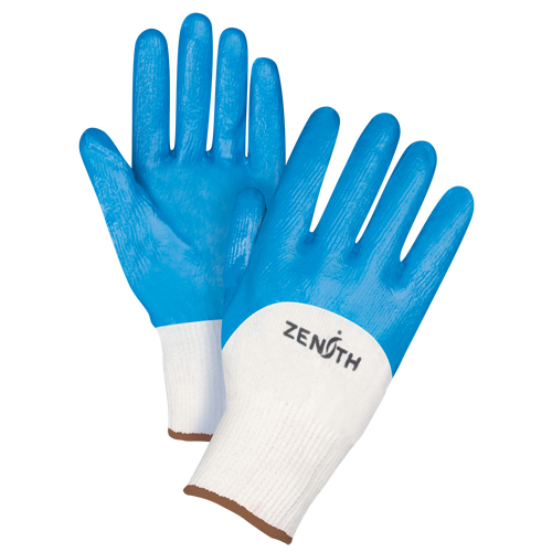Seamless-Knit Medium-Weight Coated Gloves, 9/Large, Nitrile Coating, 13 Gauge, Cotton Shell Oxymax Inc