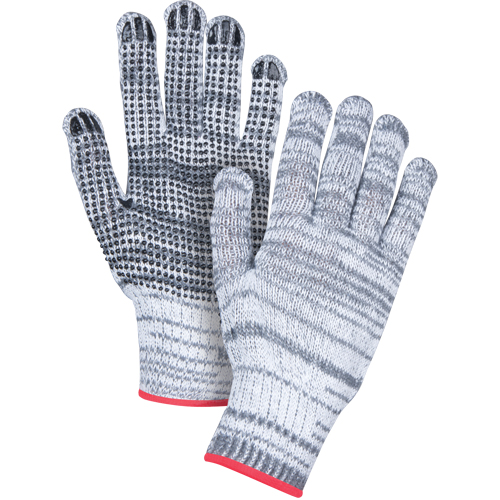 Gants tricot&eacute;s &agrave; pois, Poly/coton, Un c&ocirc;t&eacute;, Calibre 7, Petit Oxymax Inc