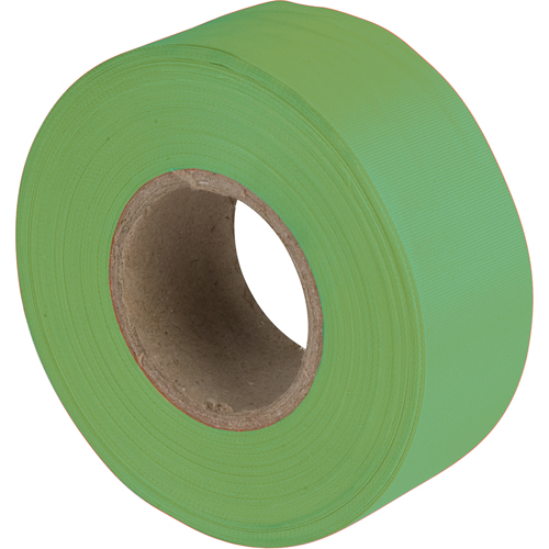 Flagging Tape, 1.1875" W x 150' L, Fluorescent Green Oxymax Inc