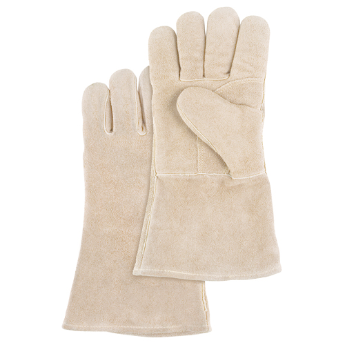 Gants de soudeur de premi&egrave;re qualit&eacute;, Cuir de vache refendu, Taille Grand Oxymax Inc
