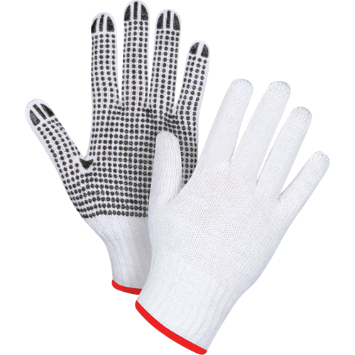 Dotted String Knit Gloves, Poly/Cotton, Single Sided, 7 Gauge, Small Oxymax Inc