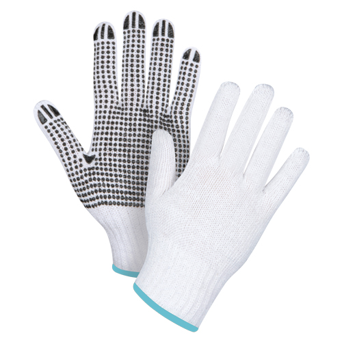 Dotted String Knit Gloves, Poly/Cotton, Single Sided, 7 Gauge, X-Large Oxymax Inc