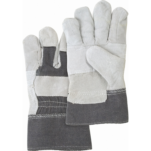 Standard-Duty Patch Palm Fitters Gloves, Large, Split Cowhide Palm, Cotton Inner Lining Oxymax Inc