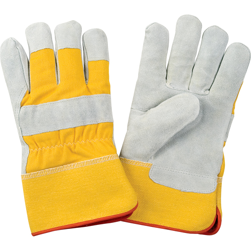 Gants d'ajusteur doubl&eacute;s pour l'hiver de premi&egrave;re qualit&eacute;, Grand, Paume en Cuir de vache refendu, Doublure en Molleton de mousse Oxymax Inc