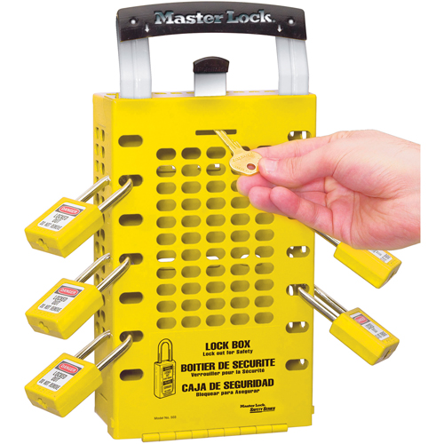 Latch Tight Lock Boxes, Yellow Oxymax Inc