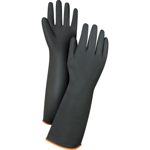 Heavyweight Chemical-Handling Gloves, Size Large/9, 18" L, Rubber Latex, 30-mil Oxymax Inc