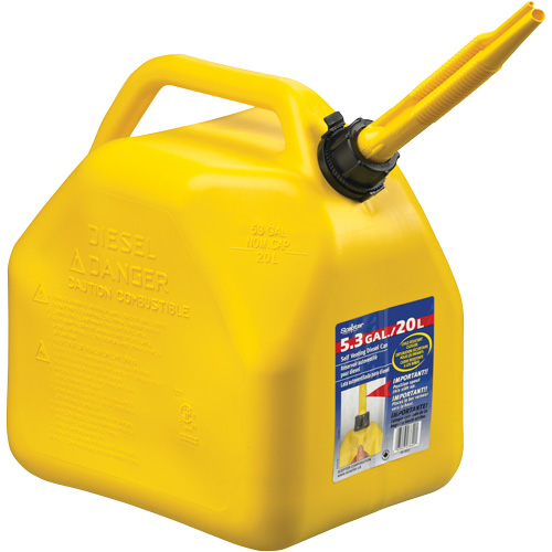 Jerry Cans, 5.3 US gal./20.06 L, Yellow, CSA Compliant/ULC Oxymax Inc
