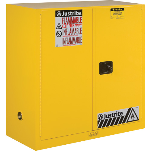 Armoires Sure-Grip EX pour produits inflammables, 30 gal., 2 Porte(s), 43" La x 44" h x 18" p Oxymax Inc